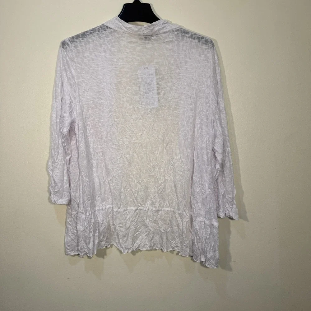 Carine Open Cardigan White XL Lightweight Stretch Sweater‎ NEW Cover Up